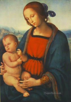  Perugino Lienzo - Virgen con el Niño 1501 Renacimiento Pietro Perugino